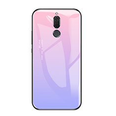 Silicone Frame Mirror Rainbow Gradient Case Cover for Huawei Rhone Purple