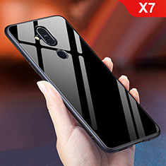 Silicone Frame Mirror Rainbow Gradient Case Cover for Nokia X7 Black