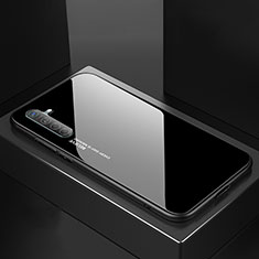 Silicone Frame Mirror Rainbow Gradient Case Cover for Realme XT Black