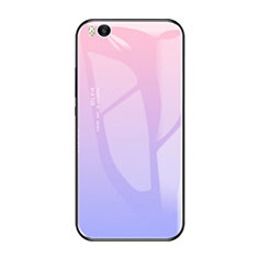 Silicone Frame Mirror Rainbow Gradient Case Cover for Xiaomi Mi 5S 4G Pink