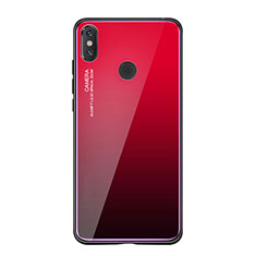 Silicone Frame Mirror Rainbow Gradient Case Cover for Xiaomi Mi 8 SE Red