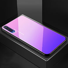 Silicone Frame Mirror Rainbow Gradient Case Cover for Xiaomi Mi 9 Pro Pink