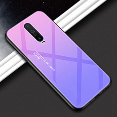 Silicone Frame Mirror Rainbow Gradient Case Cover for Xiaomi Redmi K30i 5G Purple