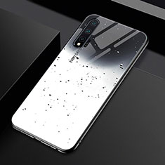 Silicone Frame Mirror Rainbow Gradient Case Cover H01 for Huawei Nova 6 Gray