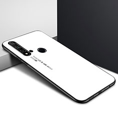 Silicone Frame Mirror Rainbow Gradient Case Cover H01 for Huawei P20 Lite (2019) White