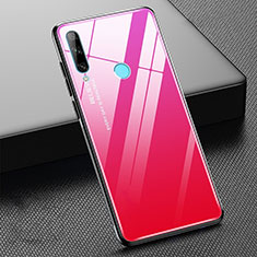Silicone Frame Mirror Rainbow Gradient Case Cover H02 for Huawei Honor 20E Red