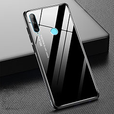 Silicone Frame Mirror Rainbow Gradient Case Cover H02 for Huawei P Smart+ Plus (2019) Black