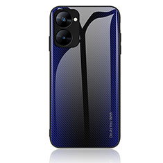 Silicone Frame Mirror Rainbow Gradient Case Cover JM1 for Realme V20 5G Navy Blue