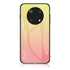 Silicone Frame Mirror Rainbow Gradient Case Cover LS1 for Huawei Enjoy 50 Pro Yellow