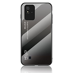 Silicone Frame Mirror Rainbow Gradient Case Cover LS1 for Realme C11 (2021) Dark Gray