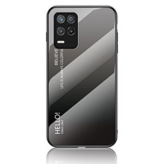 Silicone Frame Mirror Rainbow Gradient Case Cover LS1 for Realme Narzo 30 5G Dark Gray