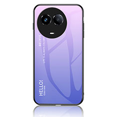 Silicone Frame Mirror Rainbow Gradient Case Cover LS1 for Realme V50 5G Clove Purple