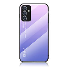 Silicone Frame Mirror Rainbow Gradient Case Cover LS1 for Samsung Galaxy A15 4G Clove Purple