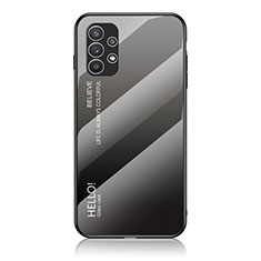 Silicone Frame Mirror Rainbow Gradient Case Cover LS1 for Samsung Galaxy A23 4G Dark Gray