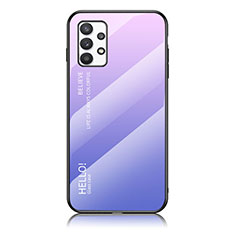 Silicone Frame Mirror Rainbow Gradient Case Cover LS1 for Samsung Galaxy A53 5G Clove Purple