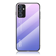 Silicone Frame Mirror Rainbow Gradient Case Cover LS1 for Samsung Galaxy A82 5G Clove Purple