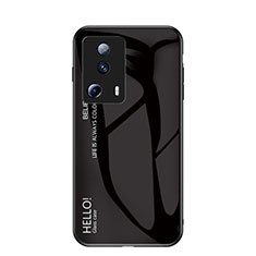 Silicone Frame Mirror Rainbow Gradient Case Cover LS1 for Xiaomi Mi 12 Lite NE 5G Black