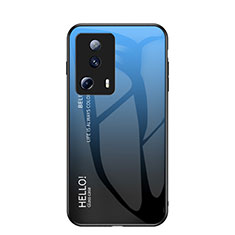 Silicone Frame Mirror Rainbow Gradient Case Cover LS1 for Xiaomi Mi 12 Lite NE 5G Blue