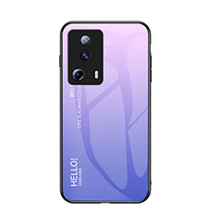 Silicone Frame Mirror Rainbow Gradient Case Cover LS1 for Xiaomi Mi 12 Lite NE 5G Clove Purple