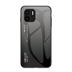 Silicone Frame Mirror Rainbow Gradient Case Cover LS1 for Xiaomi Poco C50 Dark Gray