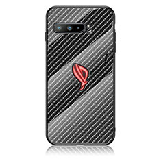 Silicone Frame Mirror Rainbow Gradient Case Cover LS2 for Asus ROG Phone 3 Strix ZS661KS Black