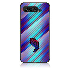 Silicone Frame Mirror Rainbow Gradient Case Cover LS2 for Asus ROG Phone 5 Pro Blue