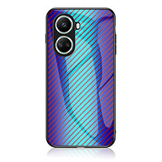 Silicone Frame Mirror Rainbow Gradient Case Cover LS2 for Huawei Nova 10 SE Blue