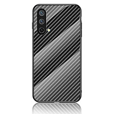 Silicone Frame Mirror Rainbow Gradient Case Cover LS2 for OnePlus Nord CE 5G Black