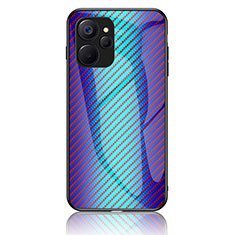 Silicone Frame Mirror Rainbow Gradient Case Cover LS2 for Realme 10T 5G Blue