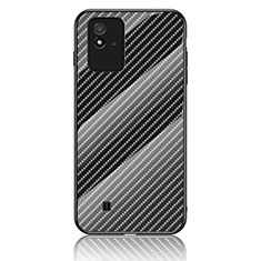 Silicone Frame Mirror Rainbow Gradient Case Cover LS2 for Realme Narzo 50i Black