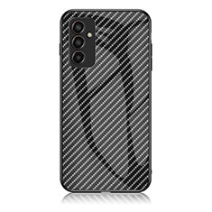 Silicone Frame Mirror Rainbow Gradient Case Cover LS2 for Samsung Galaxy M13 4G Black