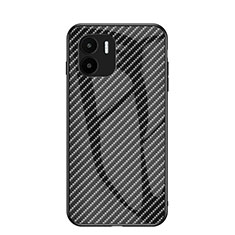 Silicone Frame Mirror Rainbow Gradient Case Cover LS2 for Xiaomi Poco C51 Black