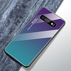 Silicone Frame Mirror Rainbow Gradient Case Cover M01 for Samsung Galaxy S10 Mixed