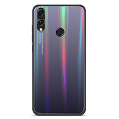 Silicone Frame Mirror Rainbow Gradient Case Cover R01 for Huawei Honor 8X Black