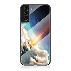 Silicone Frame Starry Sky Mirror Case Cover for Samsung Galaxy S22 Plus 5G Mixed