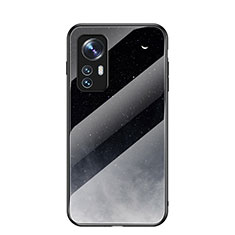 Silicone Frame Starry Sky Mirror Case Cover for Xiaomi Mi 12X 5G Black