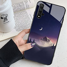 Silicone Frame Starry Sky Mirror Case for Huawei Honor 20S Black