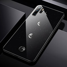 Silicone Frame Starry Sky Mirror Case for Huawei P30 Pro New Edition Black