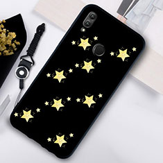 Silicone Frame Starry Sky Mirror Case S05 for Huawei Honor 10 Lite Black