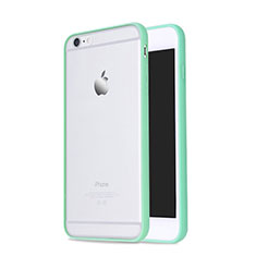 Silicone Gel Transparent Matte Finish Frame Cover for Apple iPhone 6 Green
