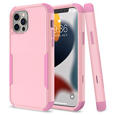 Silicone Matte Finish and Plastic Back Cover Case 360 Degrees for Apple iPhone 13 Pro Hot Pink