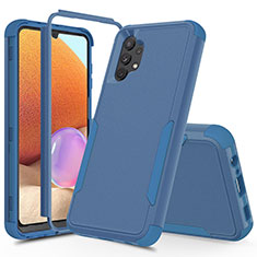 Silicone Matte Finish and Plastic Back Cover Case 360 Degrees MQ1 for Samsung Galaxy A32 5G Blue