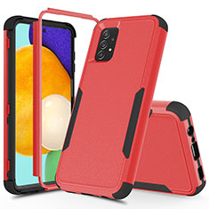 Silicone Matte Finish and Plastic Back Cover Case 360 Degrees MQ1 for Samsung Galaxy A52 4G Red