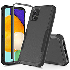 Silicone Matte Finish and Plastic Back Cover Case 360 Degrees MQ1 for Samsung Galaxy A52 5G Black