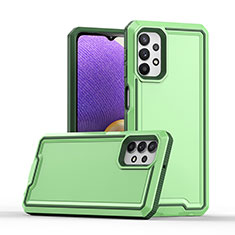 Silicone Matte Finish and Plastic Back Cover Case 360 Degrees Q01W for Samsung Galaxy A32 5G Green