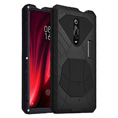 Silicone Matte Finish and Plastic Back Cover Case 360 Degrees R01 for Xiaomi Redmi K20 Pro Black