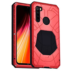 Silicone Matte Finish and Plastic Back Cover Case 360 Degrees R01 for Xiaomi Redmi Note 8 Red