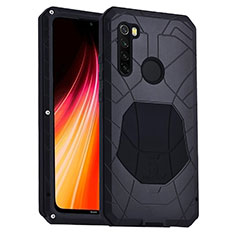 Silicone Matte Finish and Plastic Back Cover Case 360 Degrees R01 for Xiaomi Redmi Note 8T Black