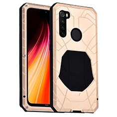 Silicone Matte Finish and Plastic Back Cover Case 360 Degrees R01 for Xiaomi Redmi Note 8T Gold