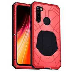 Silicone Matte Finish and Plastic Back Cover Case 360 Degrees R01 for Xiaomi Redmi Note 8T Red
